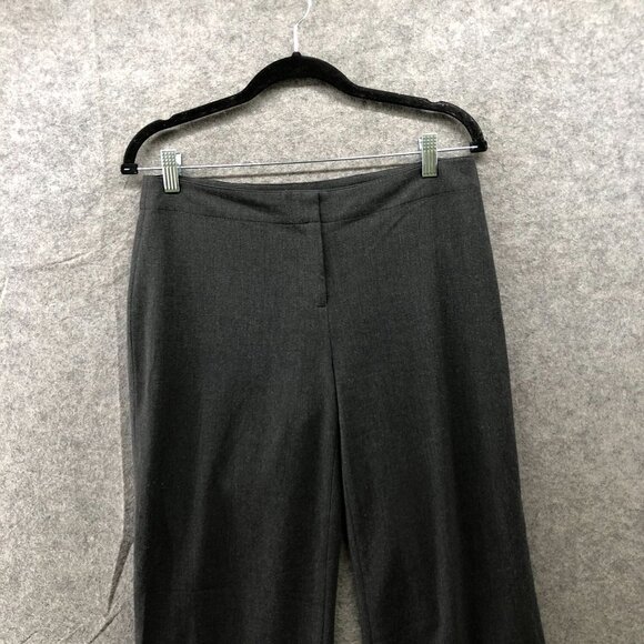 J. Jill Dress Pants Womens 8P Straight Leg Relaxed Mid Rise Dark Gray Flat Front - Picture 3 of 10